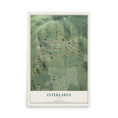 Map of Interlaken, Utah, 12 x 18 inch unframed archival matte print