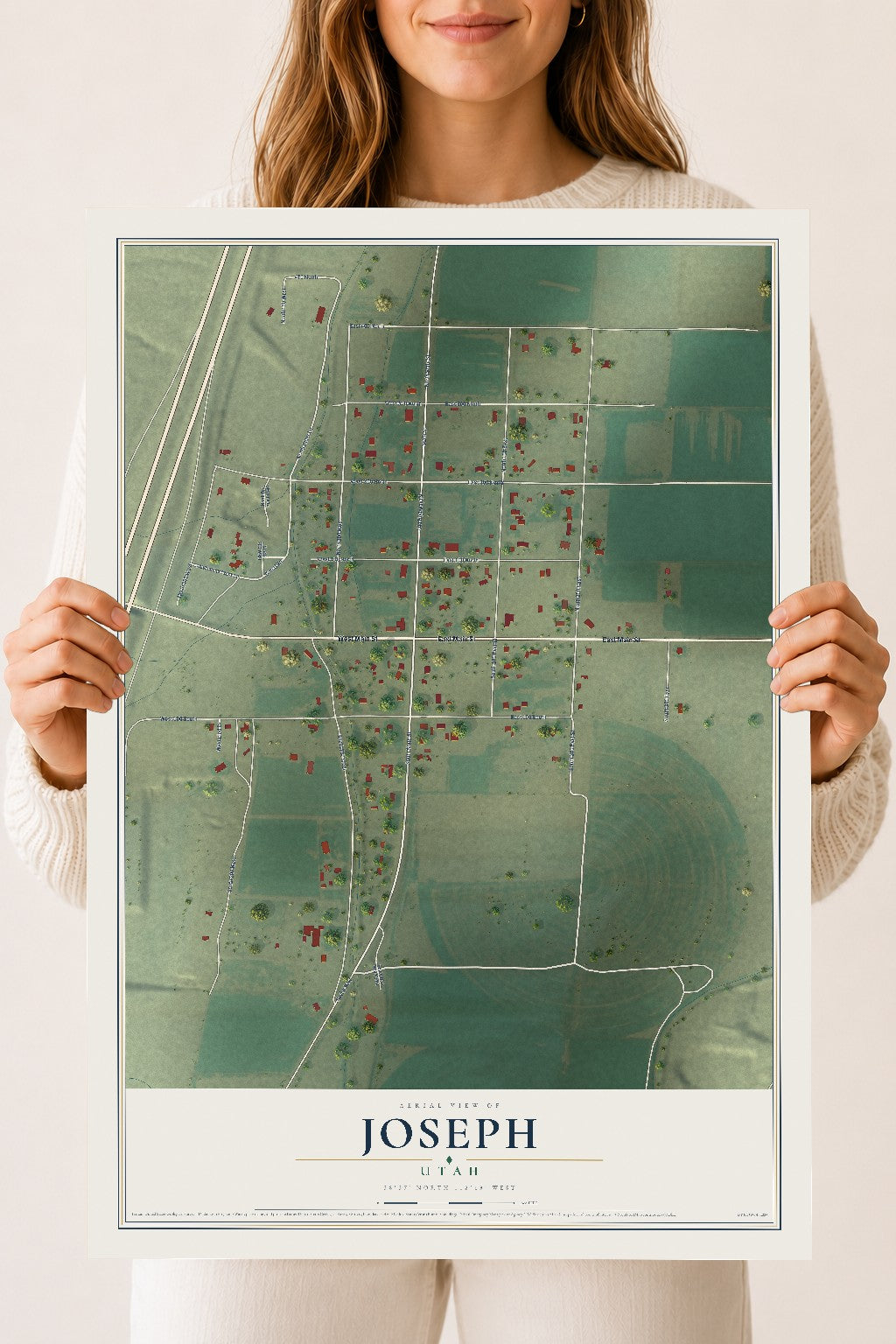 Map of Joseph, Utah, 18 x 24 inch unframed archival matte print