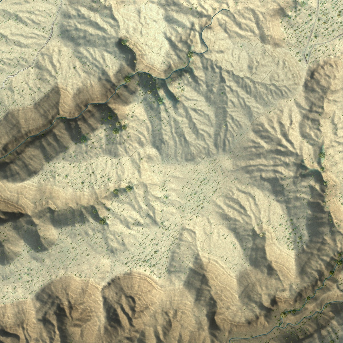 Second close-up of the map of Kanab, Utah print showing more streets and buildings