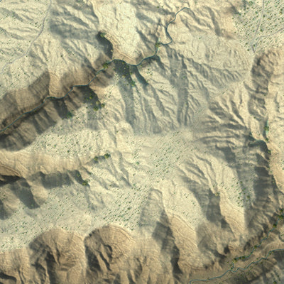 Second close-up of the map of Kanab, Utah print showing more streets and buildings