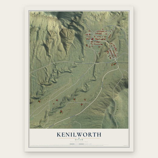 Kenilworth, Utah map print, the full design