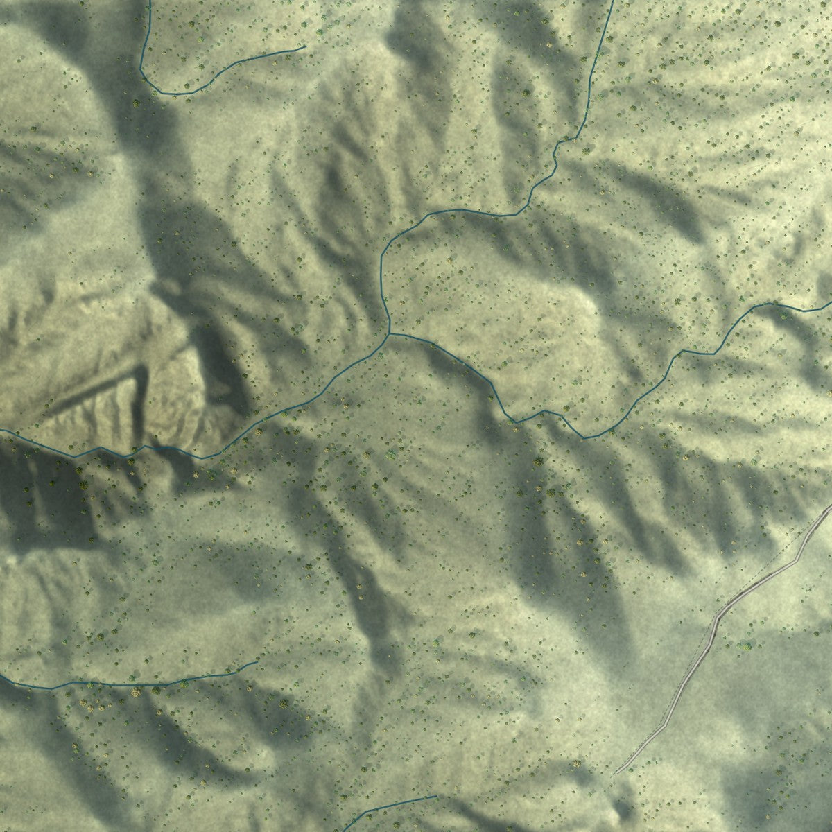 Close-up of the map of Kingston, Utah print showing street and building detail
