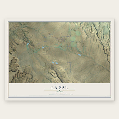 La Sal, Utah map print, the full design