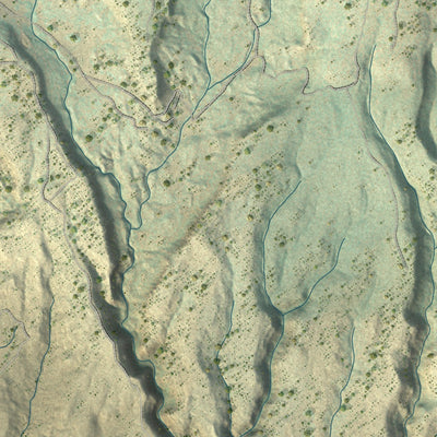 Close-up of the map of La Sal, Utah print showing street and building detail