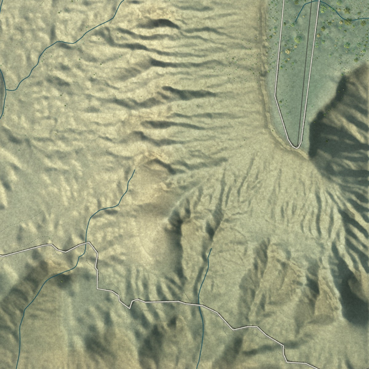 Second close-up of the map of La Verkin, Utah print showing more streets and buildings