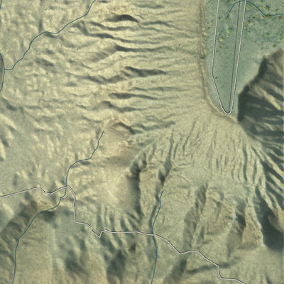Second close-up of the map of La Verkin, Utah print showing more streets and buildings