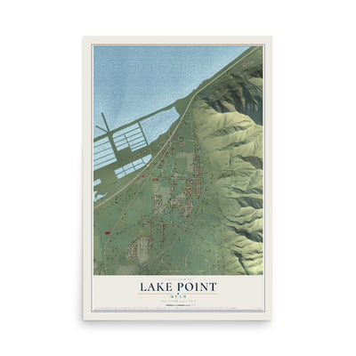 Map of Lake Point, Utah, 12 x 18 inch unframed archival matte print