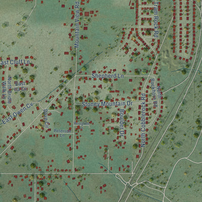 Close-up of the map of Lake Point, Utah print showing street and building detail