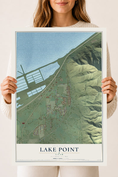 Map of Lake Point, Utah, 18 x 24 inch unframed archival matte print