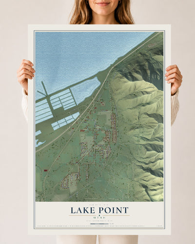 Map of Lake Point, Utah, 24 x 36 inch unframed archival matte print