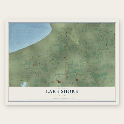 Lake Shore, Utah map print, the full design