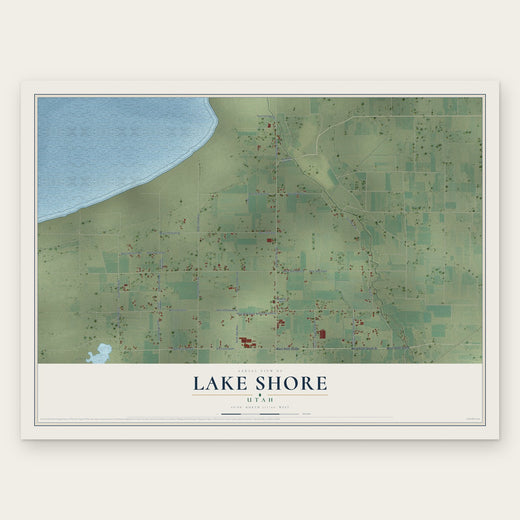 Lake Shore, Utah map print, the full design