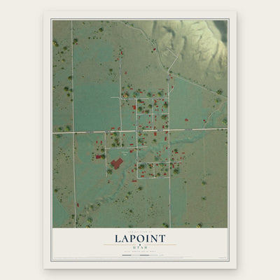 Lapoint, Utah map print, the full design