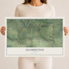 Map of Leamington, Utah, 12 x 18 inch unframed archival matte print