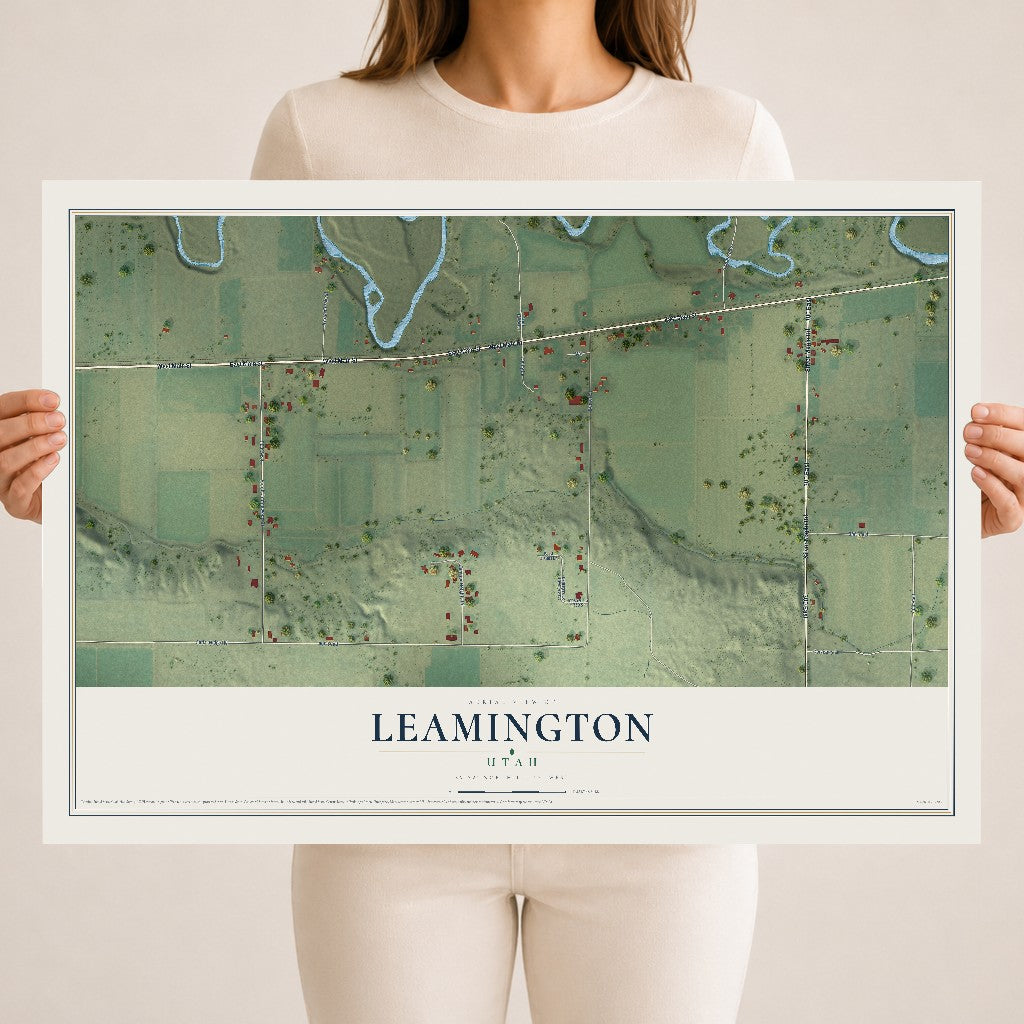 Map of Leamington, Utah, 18 x 24 inch unframed archival matte print