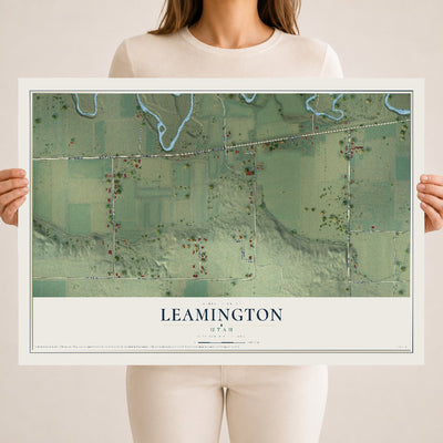 Map of Leamington, Utah, 18 x 24 inch unframed archival matte print