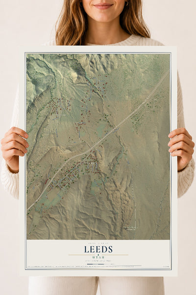 Map of Leeds, Utah, 18 x 24 inch unframed archival matte print