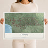 Map of Lindon, Utah, 12 x 18 inch unframed archival matte print