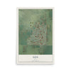 Map of Loa, Utah, 12 x 18 inch unframed archival matte print