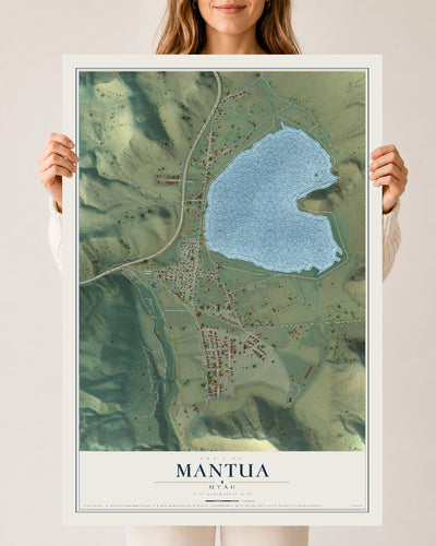 Map of Mantua, Utah, 24 x 36 inch unframed archival matte print