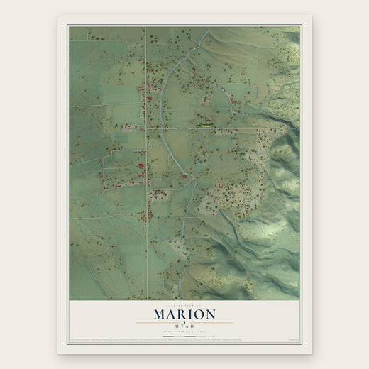 Marion, Utah map print, the full design