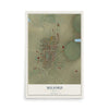 Map of Milford, Utah, 12 x 18 inch unframed archival matte print
