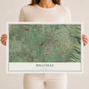 Map of Millville, Utah, 12 x 18 inch unframed archival matte print