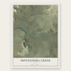 Montezuma Creek, Utah map print, the full design