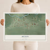 Map of Myton, Utah, 12 x 18 inch unframed archival matte print