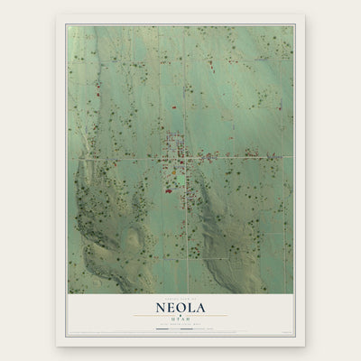 Neola, Utah map print, the full design