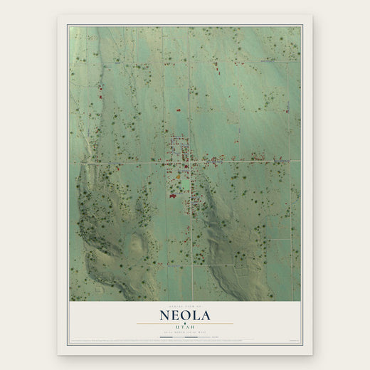 Neola, Utah map print, the full design