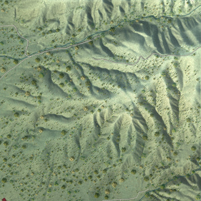 Second close-up of the map of Nephi, Utah print showing more streets and buildings
