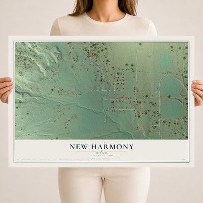 Map of New Harmony, Utah, 18 x 24 inch unframed archival matte print