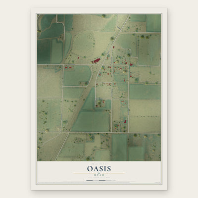 Oasis, Utah map print, the full design