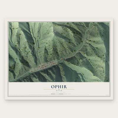 Ophir, Utah map print, the full design