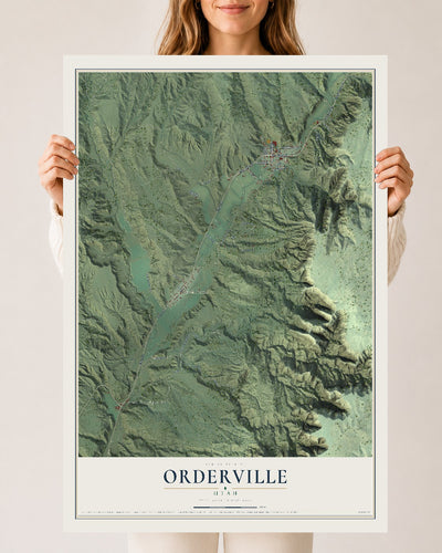 Map of Orderville, Utah, 24 x 36 inch unframed archival matte print