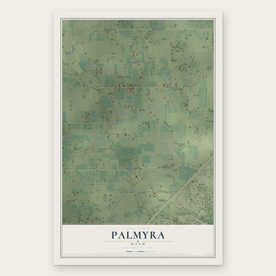 Palmyra, Utah map print, the full design