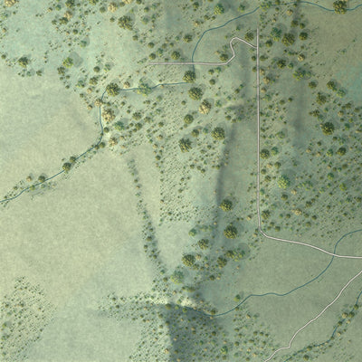 Second close-up of the map of Panguitch, Utah print showing more streets and buildings