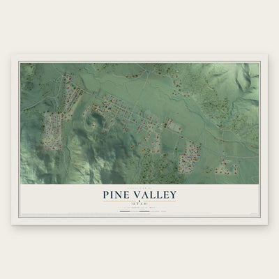 Pine Valley, Utah map print, the full design