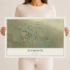 Map of Plymouth, Utah, 12 x 18 inch unframed archival matte print