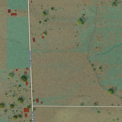 Second close-up of the map of Portage, Utah print showing more streets and buildings