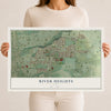 Map of River Heights, Utah, 12 x 18 inch unframed archival matte print