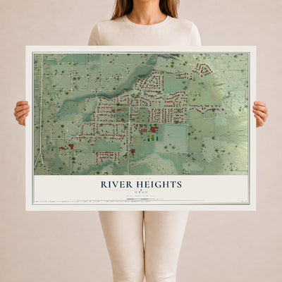 Map of River Heights, Utah, 24 x 36 inch unframed archival matte print