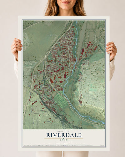 Map of Riverdale, Utah, 24 x 36 inch unframed archival matte print