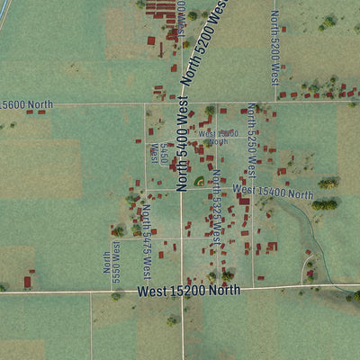Close-up of the map of Riverside, Utah print showing street and building detail