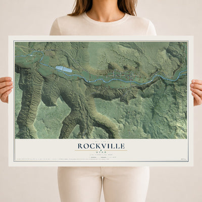 Map of Rockville, Utah, 18 x 24 inch unframed archival matte print