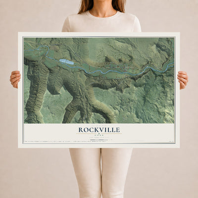 Map of Rockville, Utah, 24 x 36 inch unframed archival matte print