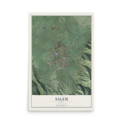 Map of Salem, Utah, 12 x 18 inch unframed archival matte print
