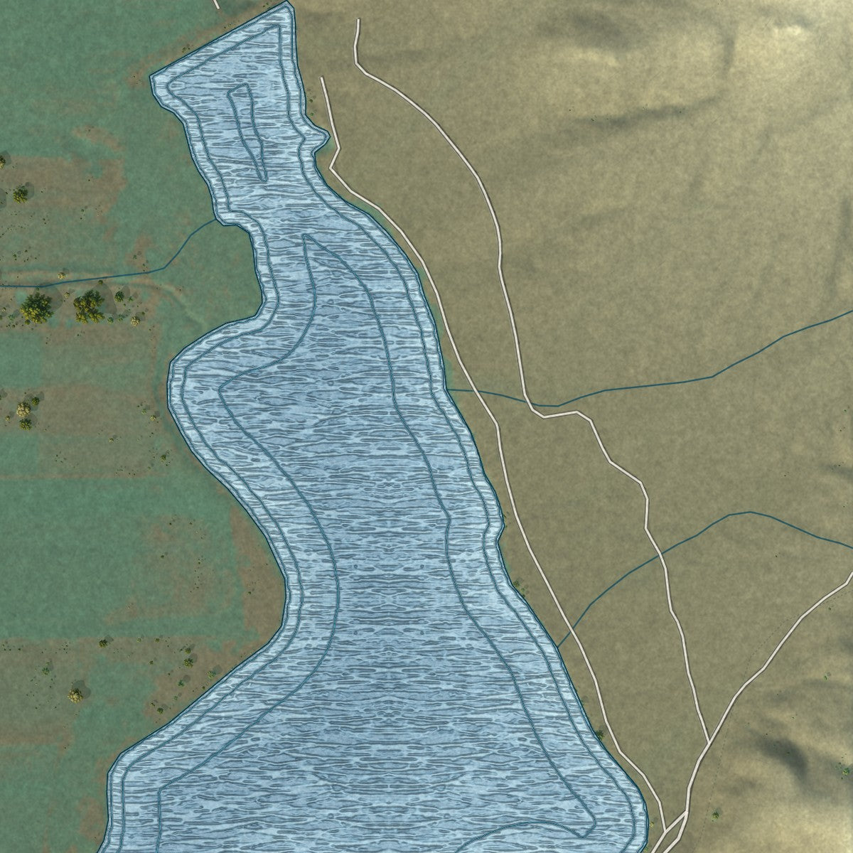 Second close-up of the map of Sigurd, Utah print showing more streets and buildings