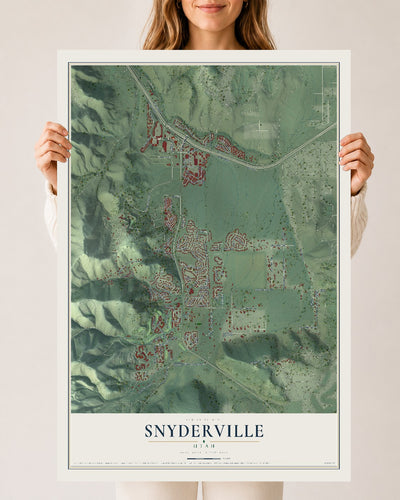 Map of Snyderville, Utah, 24 x 36 inch unframed archival matte print